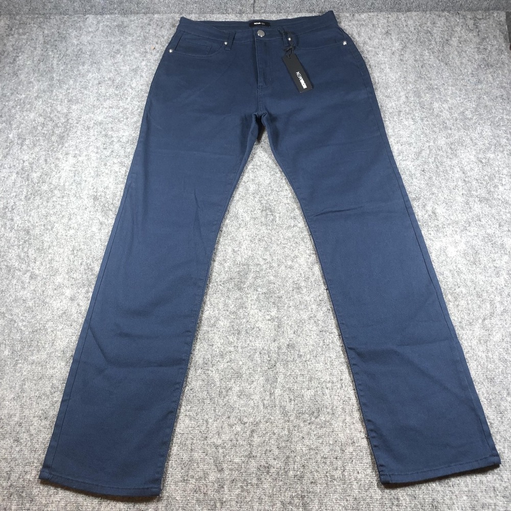NOVAMEN Jeans Mens 32 Navy Mike Straight Leg 5-Pocket‎ Denim Fashion Nova MPDR1